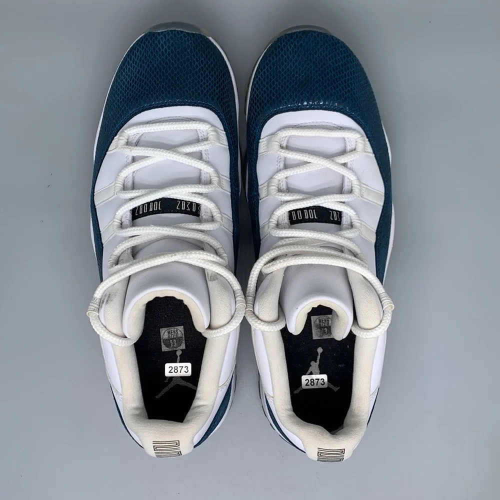 Jordan 11 Retro Low Snake Navy Basketball Shoes CD6846-102 Men's Sz 13‎